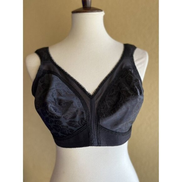 Underscore Black Cushion Strap Wireless Unlined Full Coverage Bra Size 40C - Picture 2 of 10